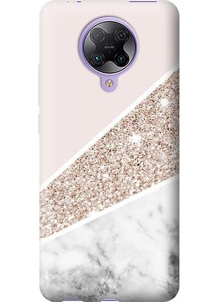 Чехол 2d пластиковый на телефон xiaomi redmi k30 pro пастельный мрамор "4342t-1899-58250"