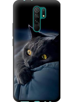 Чохол tpu на телефон xiaomi redmi 9 димчастий кіт "825b-2019-58250"