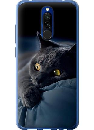 Чохол силіконовий на телефон xiaomi redmi 8 димчастий кіт "825u-1806-58250"