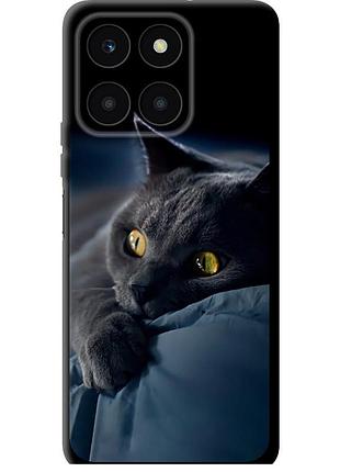 Чехол tpu на телефон huawei honor x6a дымчатый кот "825b-3340-58250"