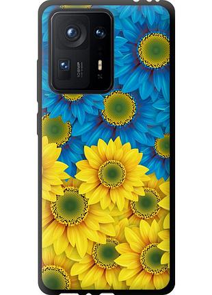 Чехол tpu патриотический на телефон xiaomi mix 4 жёлто-голубые цветы "1048b-2475-58250"