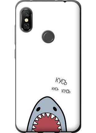Чохол силіконовий на телефон xiaomi redmi note 6 pro акула "4870u-1551-58250"