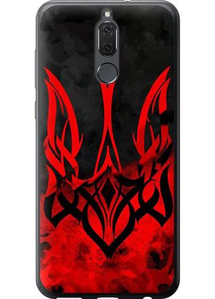 Чехол силиконовый патриотический на телефон huawei mate 10 lite герб украины v2 "5312u-1240-58250"
