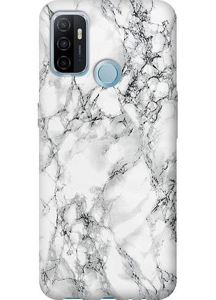 Чехол силиконовый на телефон oppo a53 мрамор белый "4480u-568-58250"