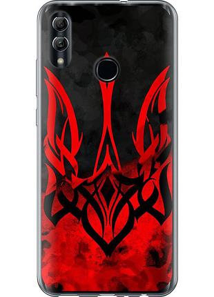 Чохол силіконовий патріотичний на телефон huawei honor 10 lite герб україни "5312u-1618-58250"