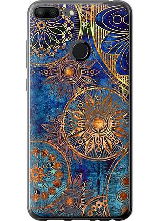 Чохол силіконовий на телефон huawei honor 9 lite золотий візерунок "678u-1359-58250"