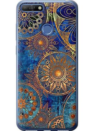 Чохол 2d пластиковий на телефон huawei y6 prime 2018 золотий візерунок "678t-1441-58250"