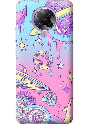 Чехол 2d пластиковый на телефон xiaomi redmi k30 pro розовая галактика "4146t-1899-58250"