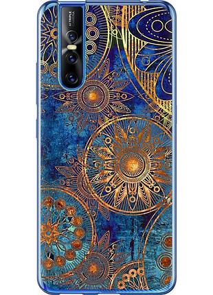Чохол силіконовий на телефон vivo v15 pro золотий візерунок "678u-1763-58250"