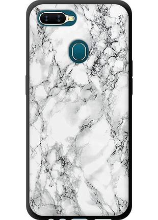 Чехол tpu на телефон oppo a12 мрамор белый "4480b-2557-58250"