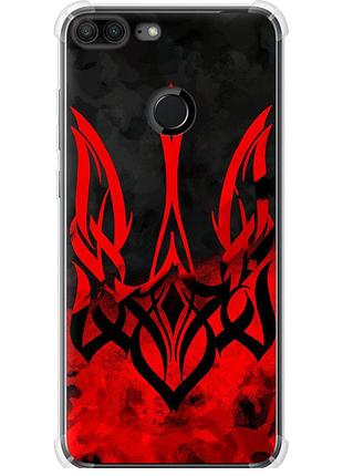 Чехол силикон с усиленными углами патриотический на телефон huawei honor 9 lite герб украины v2 "5312sp-1359-58250"
