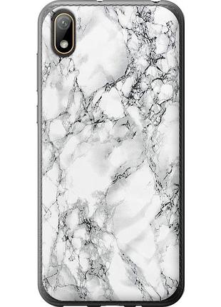 Чохол 2d пластиковий на телефон huawei y5 2019 мармур білий "4480t-1695-58250"