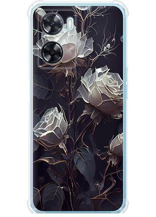 Чехол силикон с усиленными углами на телефон oppo a57s розы 2 "5550sp-2931-58250"
