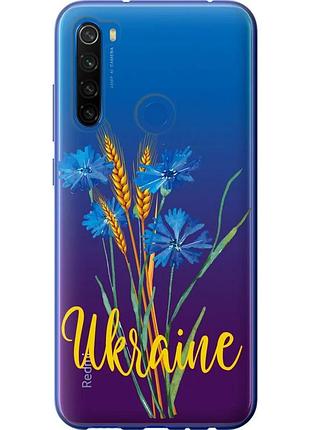 Чохол 2d пластиковий патріотичний на телефон xiaomi redmi note 8t ukraine v2 "5445t-1818-58250"