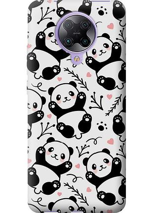 Чохол 2d пластиковий на телефон xiaomi redmi k30 pro панди "4318t-1899-58250"
