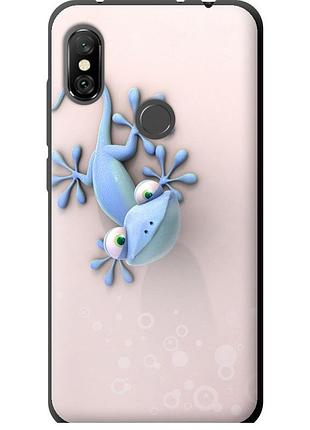 Чехол tpu на телефон xiaomi redmi note 6 pro геккончик "1094b-1551-58250"