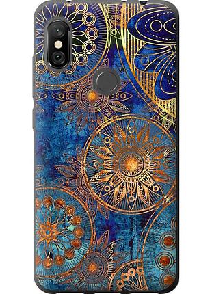 Чохол силіконовий на телефон xiaomi redmi note 6 pro золотий візерунок "678u-1551-58250"