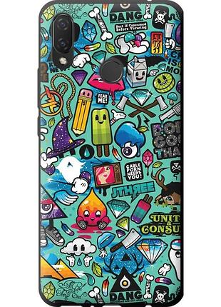 Чехол tpu на телефон huawei p smart plus стикер бомбинг 1 "693b-1555-58250"