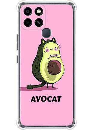 Чехол силикон с усиленными углами на телефон infinix smart 6 avocat "4270sp-2758-58250"