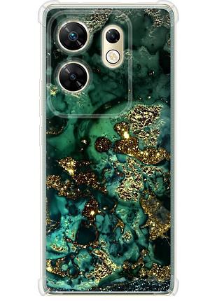 Чохол силіконовий протиударний с посиленими кутами на телефон infinix zero 30 4g мармур золото багатство "5419sp-3413-58250"