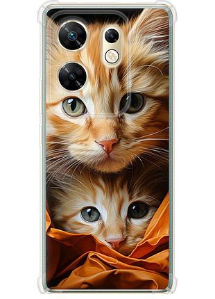 Чохол силіконовий протиударний с посиленими кутами на телефон infinix zero 30 4g котики 2 "5664sp-3413-58250"