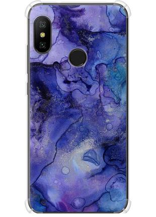 Чехол силикон с усиленными углами на телефон xiaomi mi a2 lite мрамор 7 "4802sp-1522-58250"
