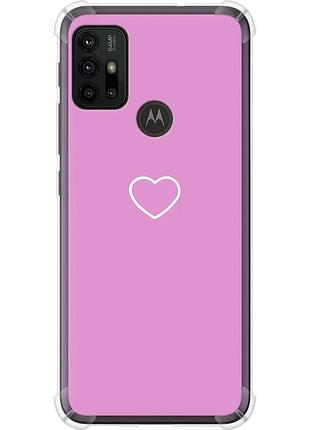 Чехол силикон с усиленными углами на телефон motorola moto g30 сердце 2 "4863sp-2320-58250"