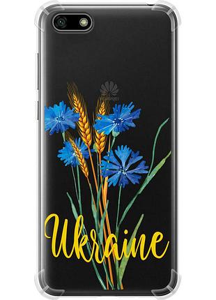 Чохол силіконовий протиударний с посиленими кутами патріотичний на телефон huawei y5 2018 ukraine v2 "5445sp-1500-58250"