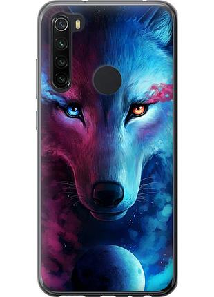Чохол 2d пластиковий на телефон xiaomi redmi note 8 арт-вовк "3999t-1787-58250"