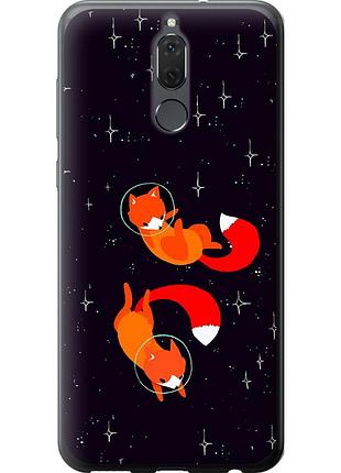 Чехол силиконовый на телефон huawei mate 10 lite лисички в космосе "4519u-1240-58250"