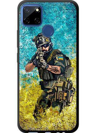 Чехол tpu патриотический на телефон realme c12 воин зсу "5311b-2240-58250"