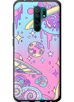 Чохол tpu на телефон xiaomi redmi 9 рожева галактика "4146b-2019-58250"