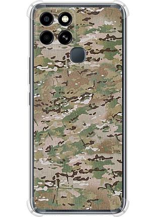 Чехол силикон с усиленными углами на телефон infinix smart 6 камуфляж v5 "1201sp-2758-58250"