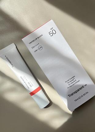 Transparent lab tinted lip gloss rose бальзам для губ