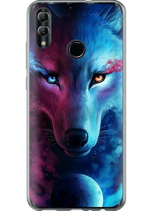 Чехол 2d пластиковый на телефон huawei honor 10 lite арт-волк "3999t-1618-58250"