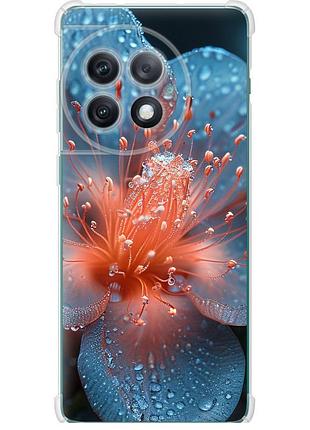 Чехол силикон с усиленными углами на телефон oneplus ace 2 pro роса на цветке "6039sp-3211-58250"