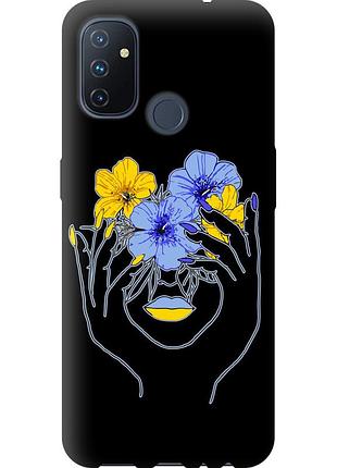 Чехол tpu патриотический на телефон oneplus nord n100 девушка v4 "5276b-2130-58250"