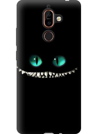 Чохол 2d пластиковий на телефон nokia 7 plus чеширський кіт "689t-1354-58250"