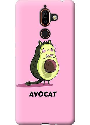 Чохол 2d пластиковий на телефон nokia 7 plus avocat "4270t-1354-58250"
