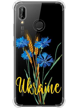 Чохол силіконовий протиударний с посиленими кутами патріотичний на телефон huawei p20 lite ukraine v2 "5445sp-1410-58250"