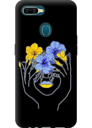 Чехол tpu патриотический на телефон oppo a12 девушка v4 "5276b-2557-58250"