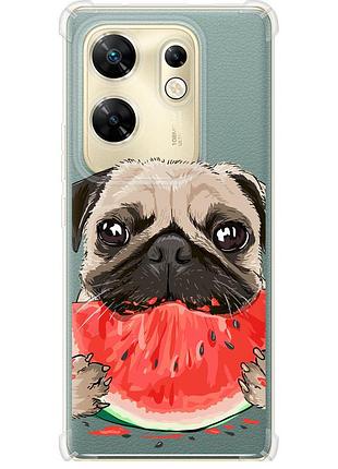 Чохол силіконовий протиударний с посиленими кутами на телефон infinix zero 30 4g мопс і кавун "4665sp-3413-58250"