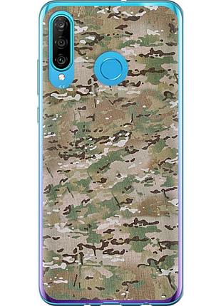 Чохол 2d пластиковий на телефон huawei p30 lite камуфляж v5 "1201t-1651-58250"