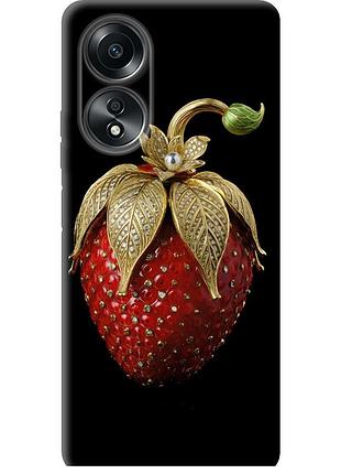 Чехол tpu на телефон oppo a58 4g клубника v3 "5638b-3184-58250"