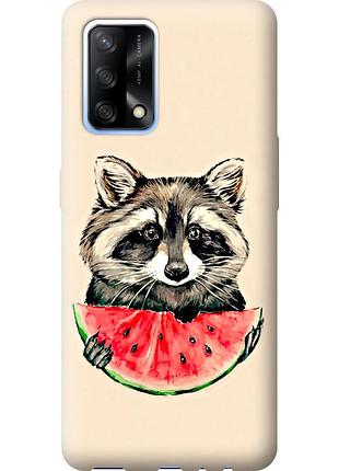 Чохол силіконовий на телефон oppo a74 єнотик з кавуном "4605u-2305-58250"