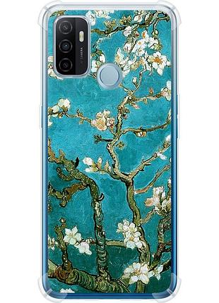 Чехол силикон с усиленными углами на телефон oppo a53 винсент ван гог. сакура "841sp-568-58250"