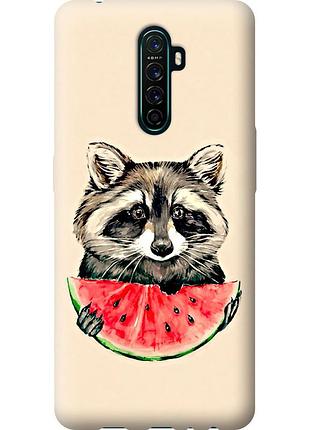 Чохол силіконовий на телефон oppo reno ace єнотик з кавуном "4605u-1964-58250"