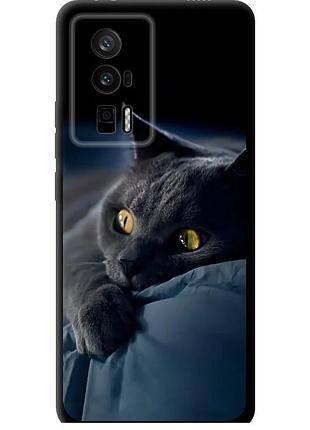 Чехол tpu на телефон xiaomi redmi k60 дымчатый кот "825b-2973-58250"