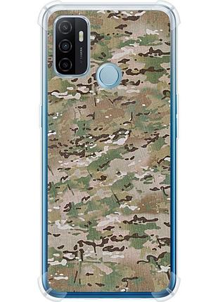 Чехол силикон с усиленными углами на телефон oppo a53 камуфляж v5 "1201sp-568-58250"