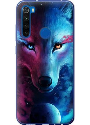 Чохол 2d пластиковий на телефон xiaomi redmi note 8t арт-вовк "3999t-1818-58250"